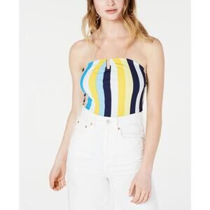 Material Girl Juniors Strapless U-Ring Rib-Knit Bodysuit Size S